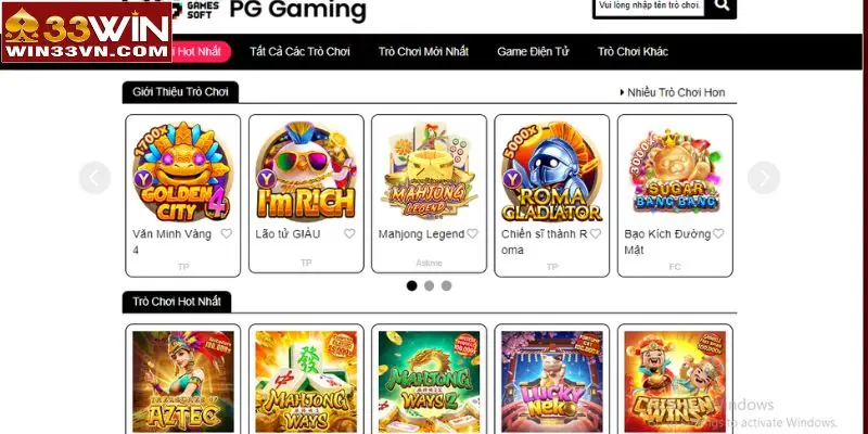 Giới thiệu PG nổ hũ 33WIN chi tiết nhất