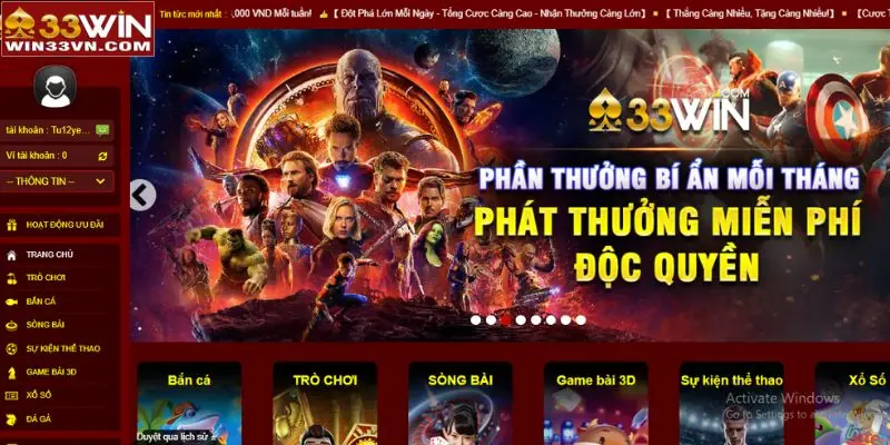 Giới thiệu tổng quan nhà cái 33win cho anh em mới